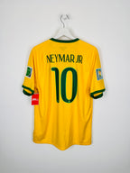 BRAZIL 2014 HOME FOOTBALL SHIRT - NEYMAR JR #10 (L)