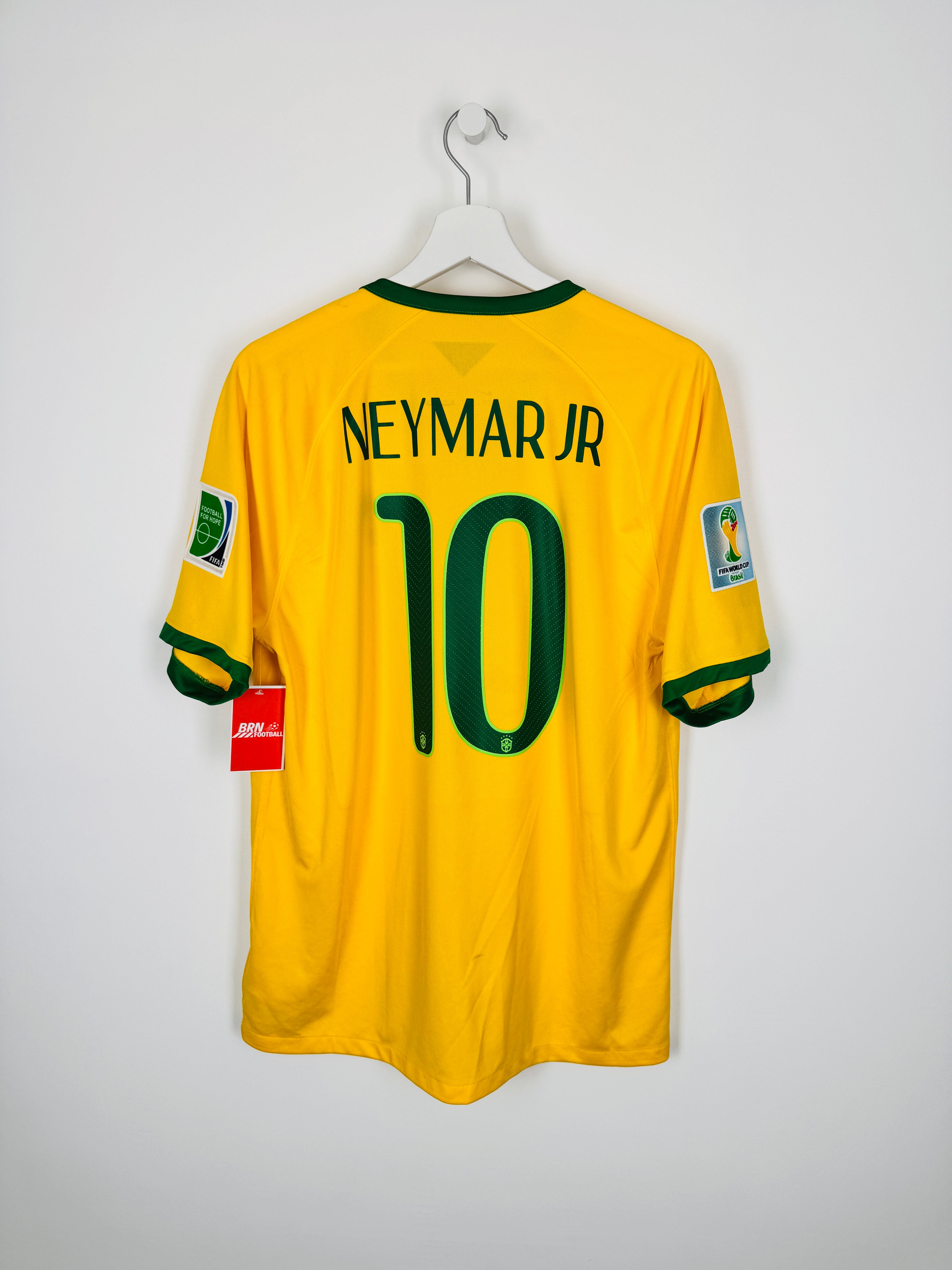 BRAZIL 2014 HOME FOOTBALL SHIRT - NEYMAR JR #10 (L)