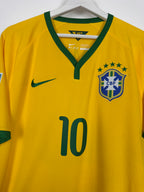 BRAZIL 2014 HOME FOOTBALL SHIRT - NEYMAR JR #10 (L)