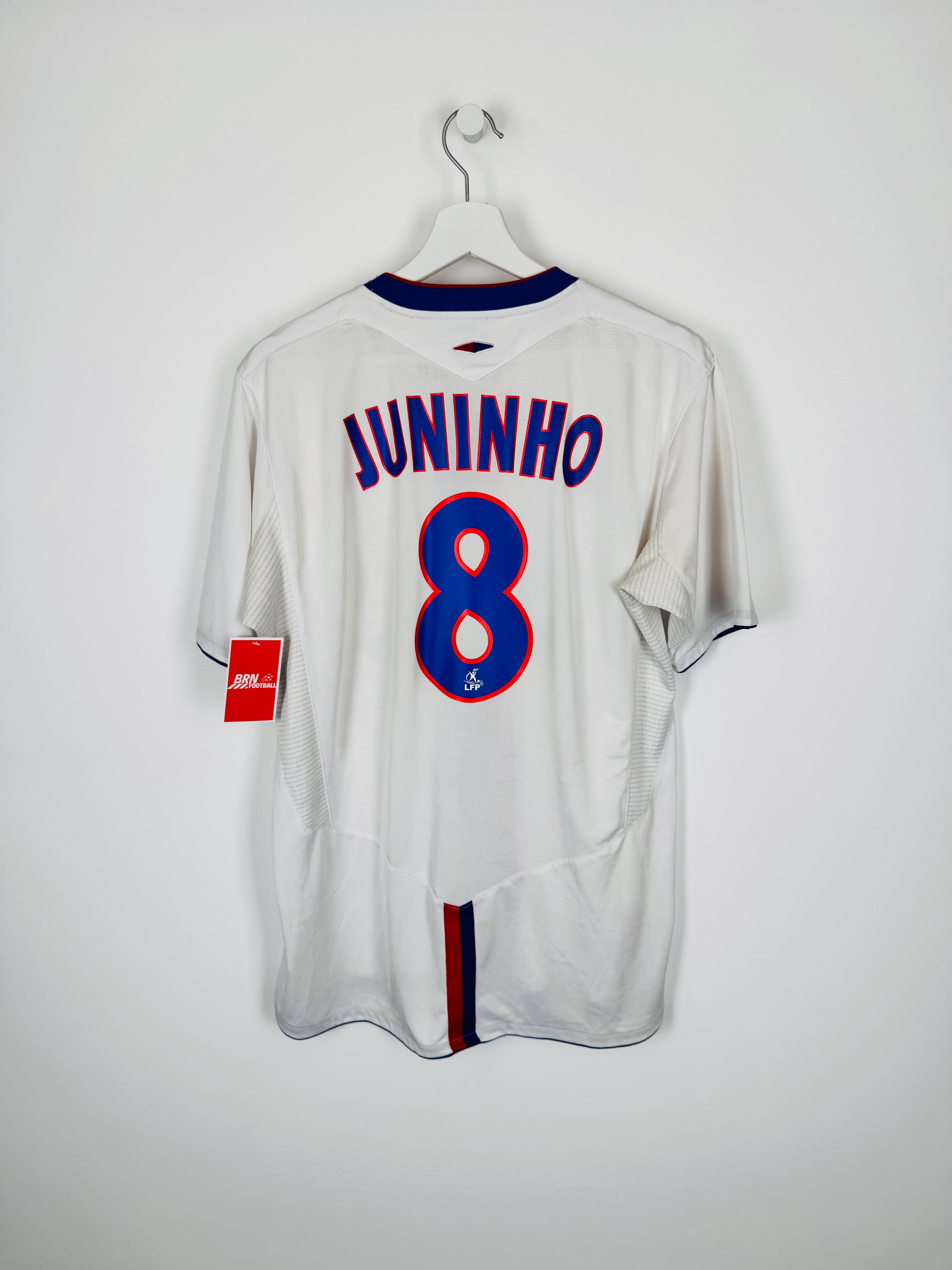OLYMPIQUE LYONNAIS 2004/2006 HOME FOOTBALL JERSEY - JUNINHO #8 (L)