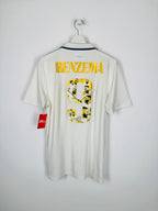 REAL MADRID 2022/2023 HOME FOOTBALL JERSEY - BENZEMA #9 BALLON D'OR (S)