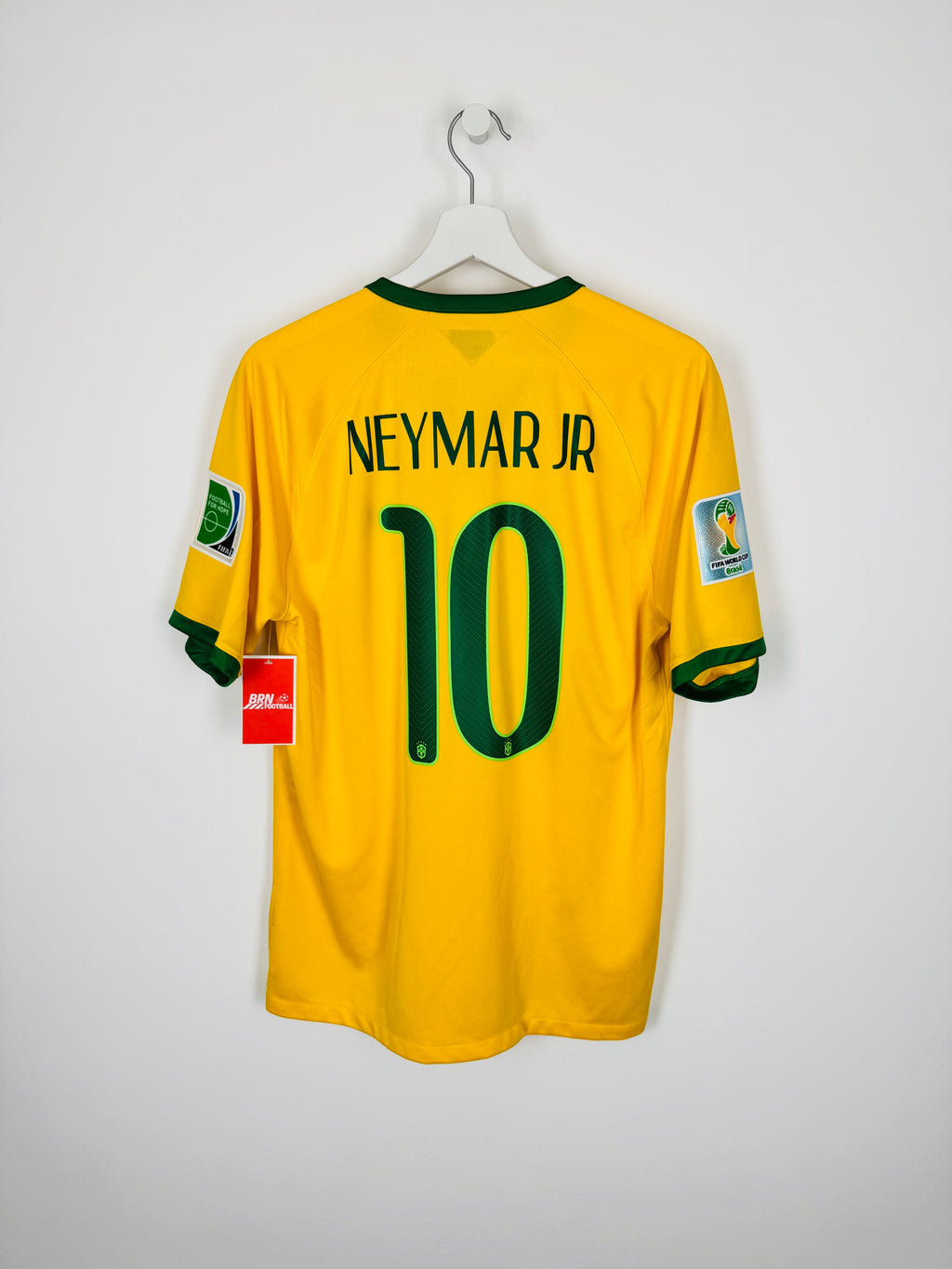 BRAZIL 2014 HOME FOOTBALL SHIRT - NEYMAR JR #10 (M)