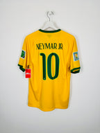 BRAZIL 2014 HOME FOOTBALL SHIRT - NEYMAR JR #10 (M)