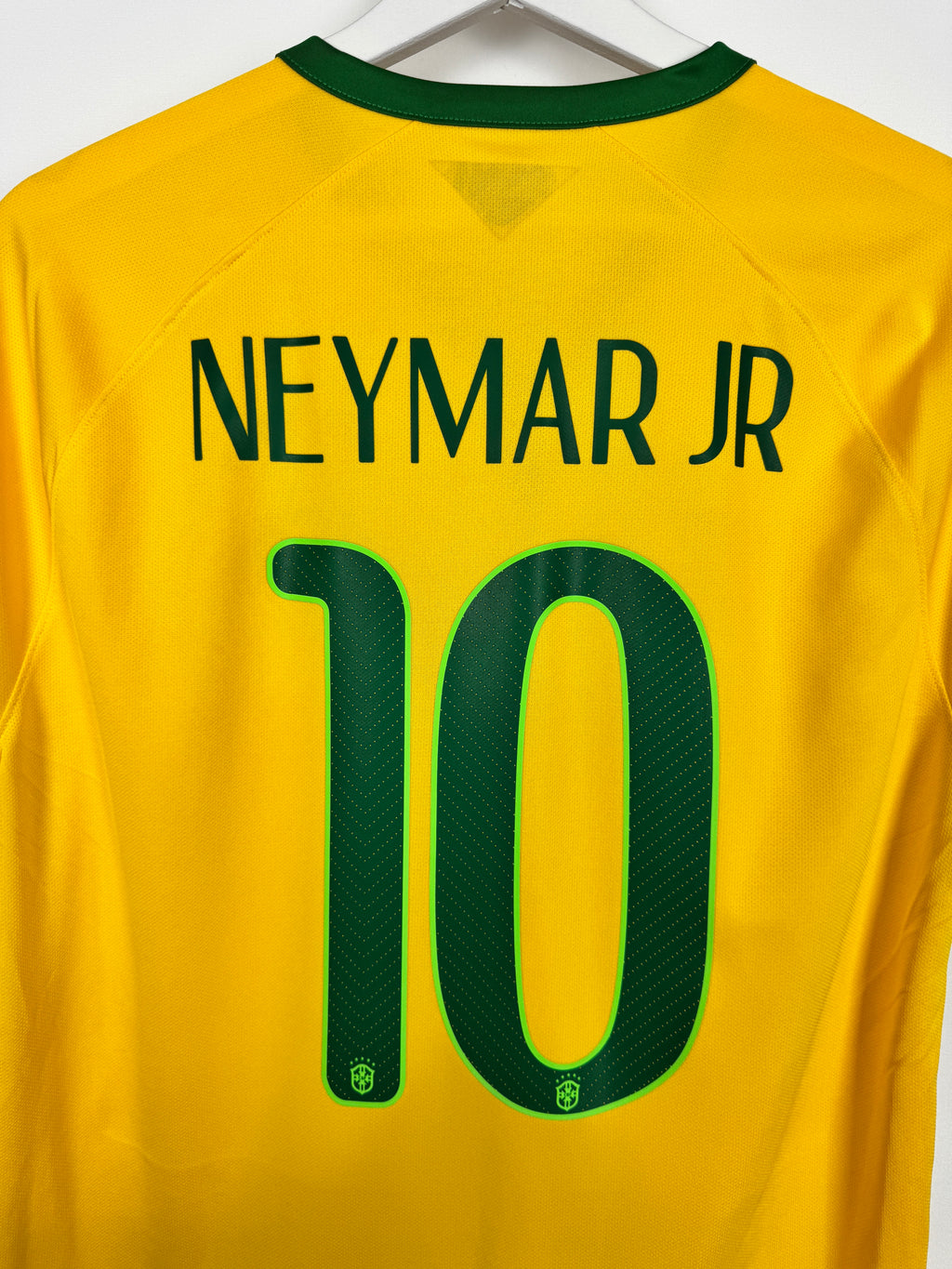 BRAZIL 2014 HOME FOOTBALL SHIRT - NEYMAR JR #10 (M)