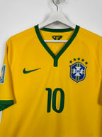 BRAZIL 2014 HOME FOOTBALL SHIRT - NEYMAR JR #10 (M)