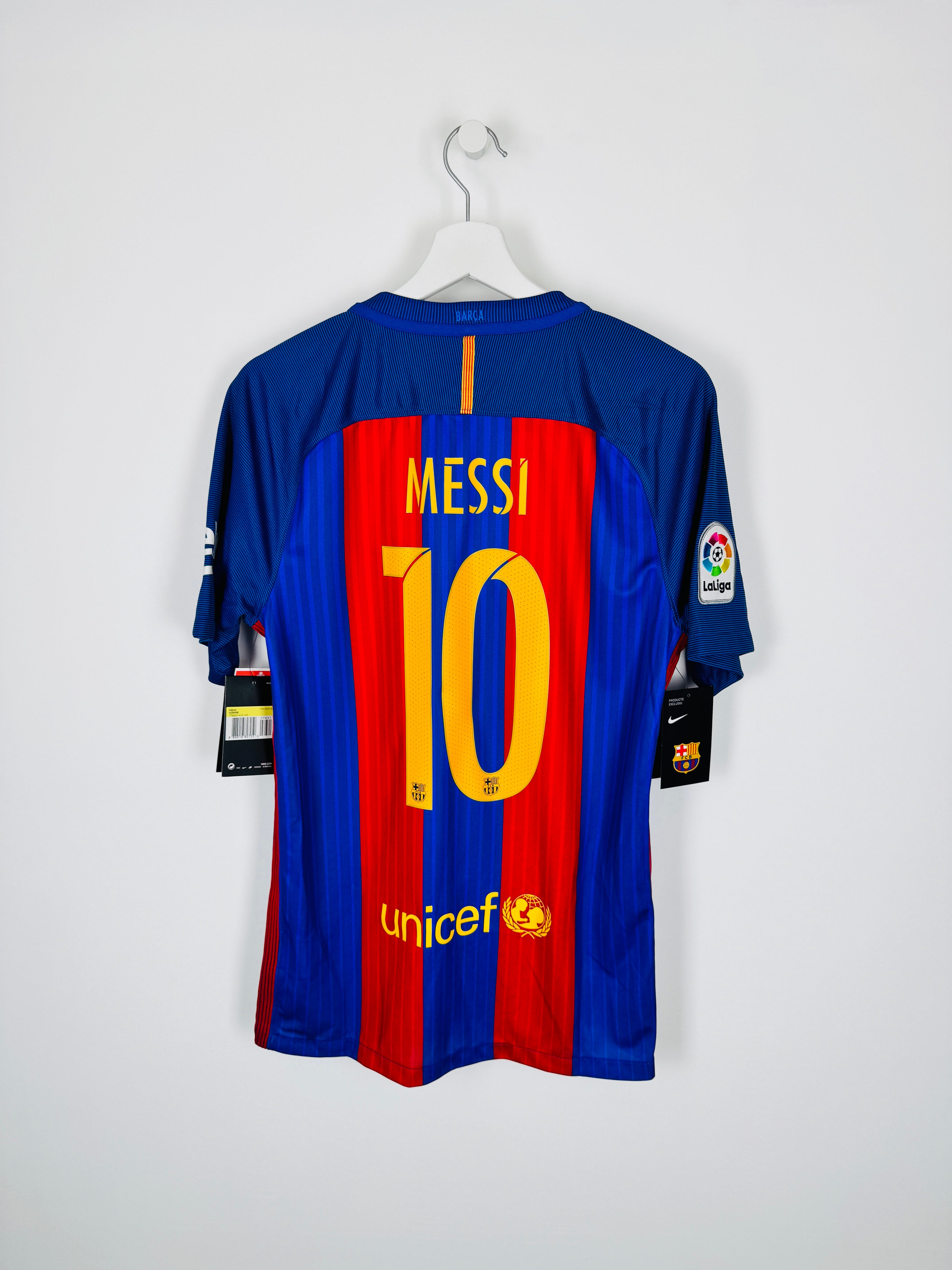 BARCELONA FOOTBALL SHIRT 2016/2017 HOME NEW - MESSI #10 (S)
