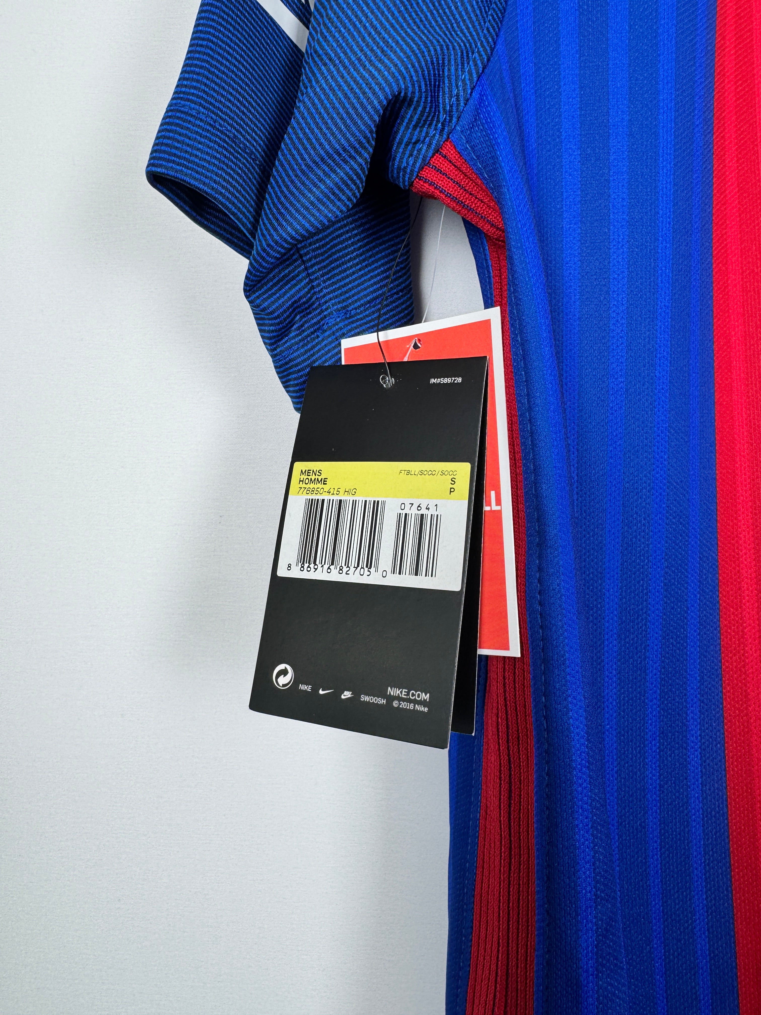 BARCELONA FOOTBALL SHIRT 2016/2017 HOME NEW - MESSI #10 (S)
