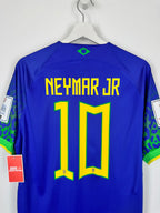 BRAZIL 2022 AWAY FOOTBALL JERSEY - NEYMAR JR #10 (L)
