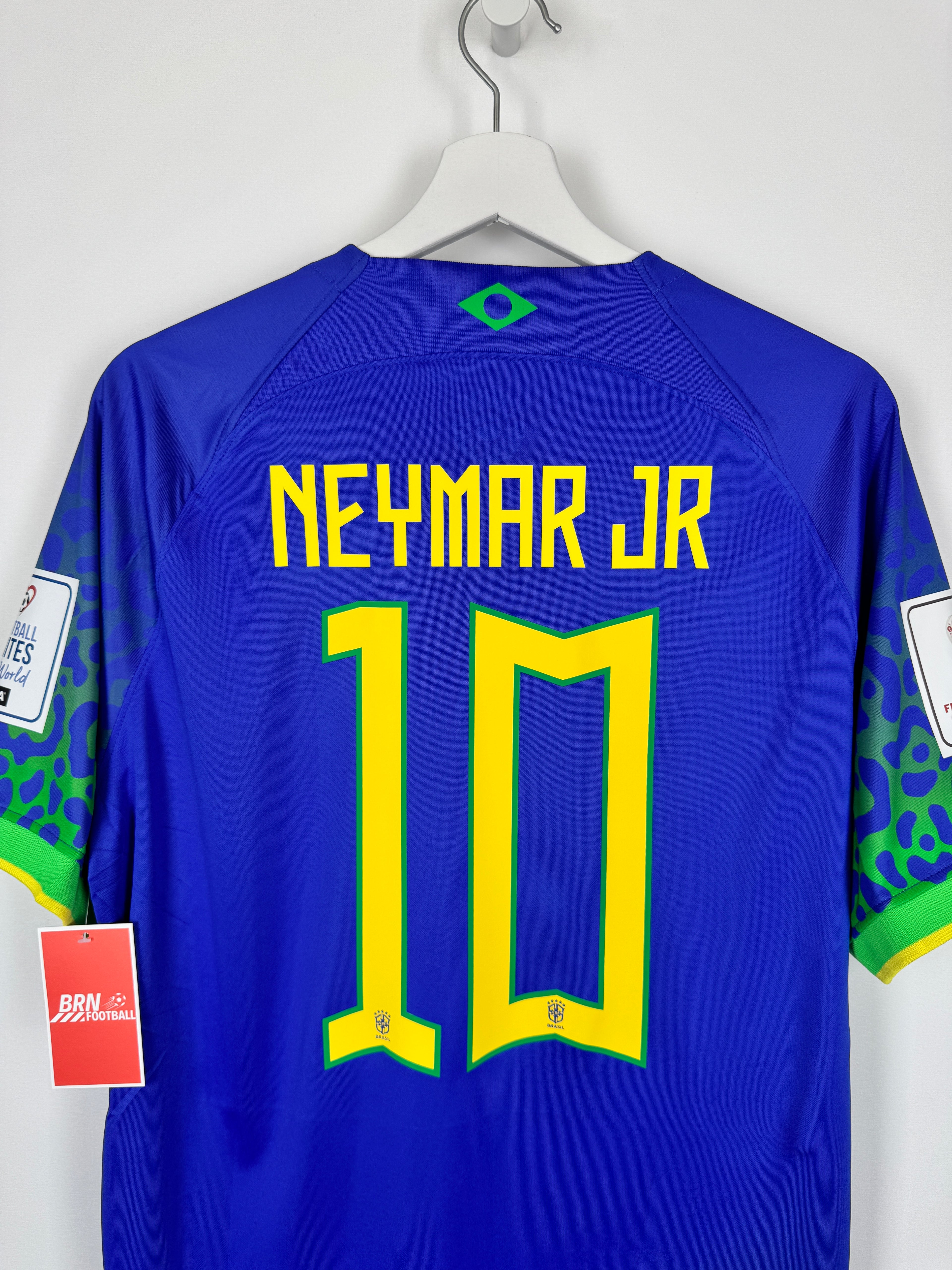 BRAZIL 2022 AWAY FOOTBALL JERSEY - NEYMAR JR #10 (L)