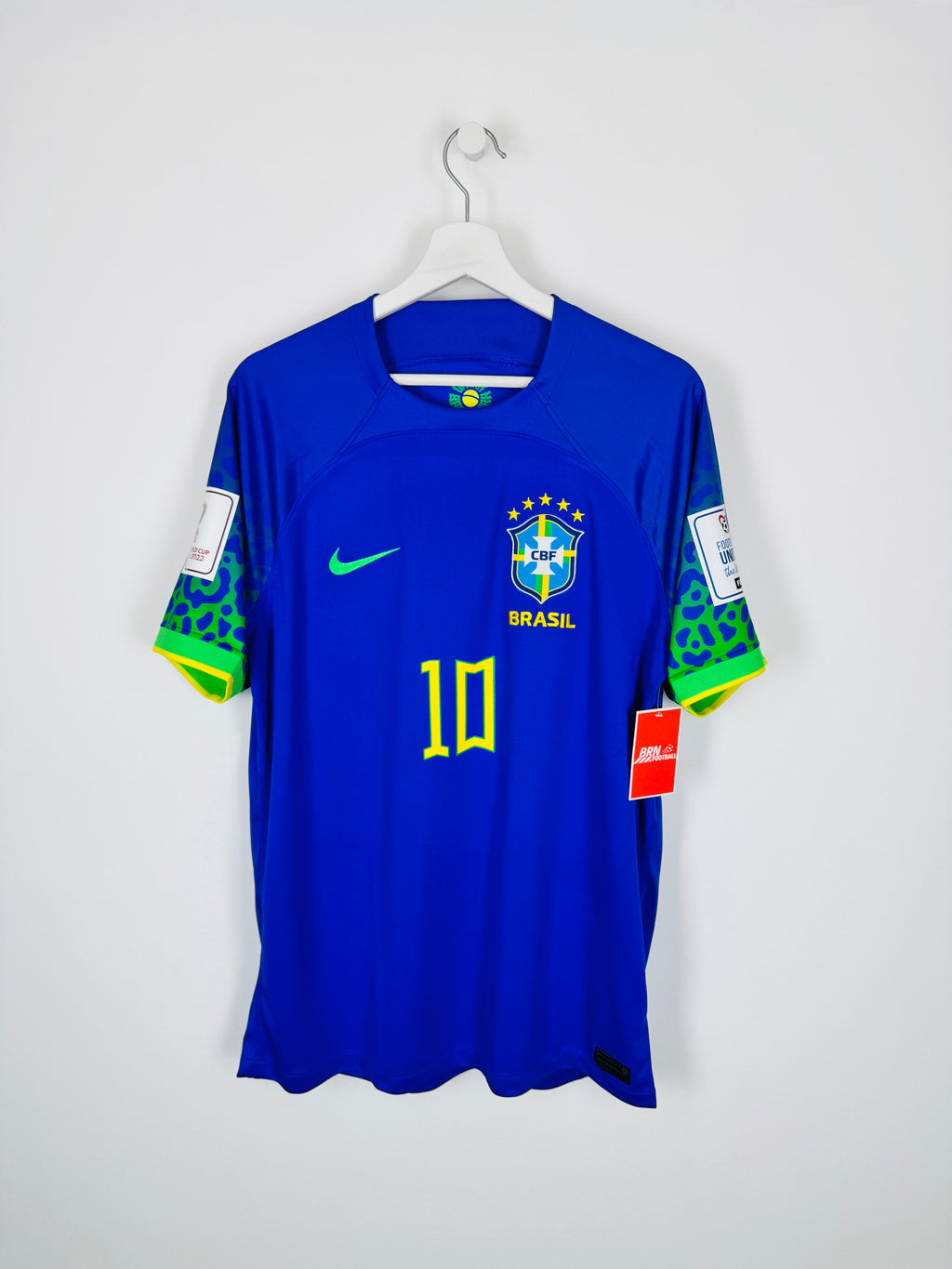 BRAZIL 2022 AWAY FOOTBALL JERSEY - NEYMAR JR #10 (L)