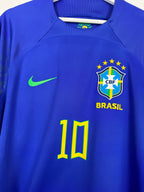 BRAZIL 2022 AWAY FOOTBALL JERSEY - NEYMAR JR #10 (L)