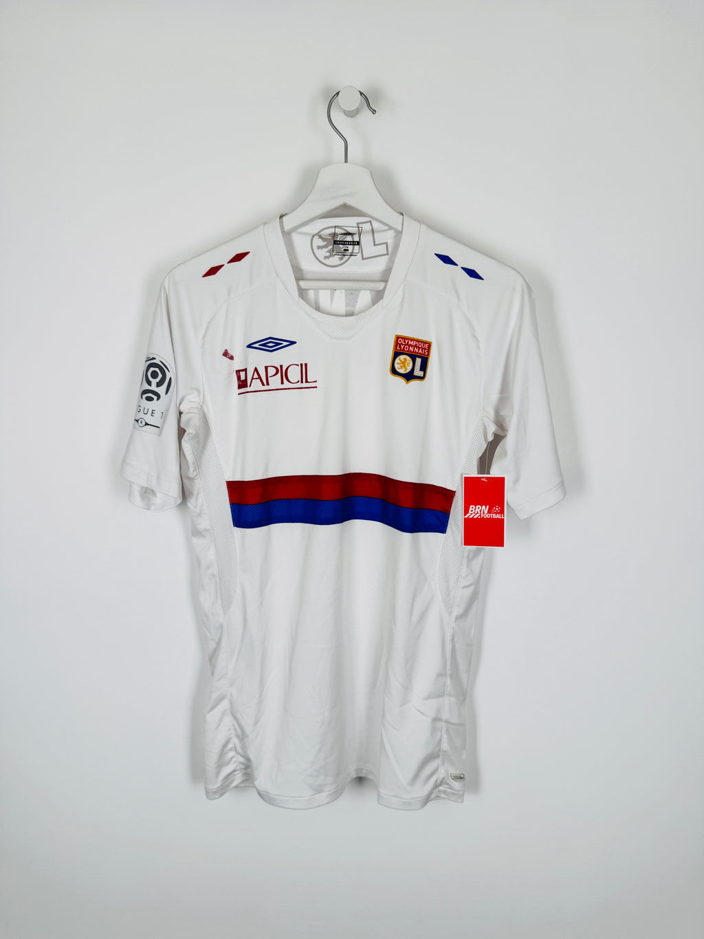 OLYMPIQUE LYONNAIS 2009/2010 HOME FOOTBALL SHIRT - PJANIC #8 (S)