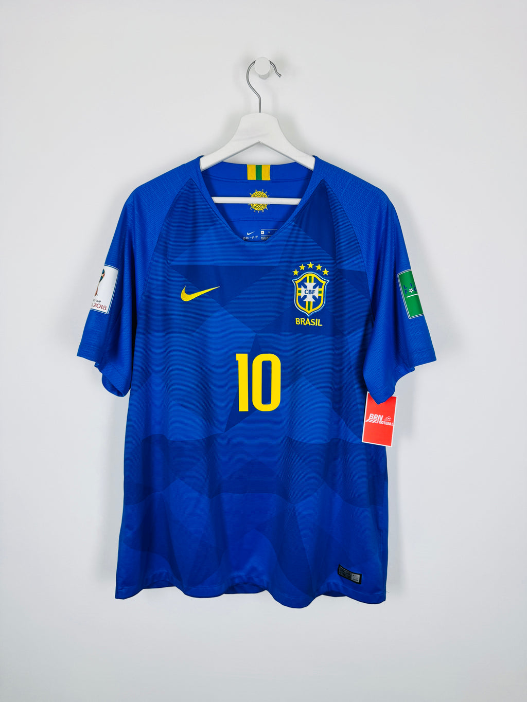 BRAZIL 2018 AWAY FOOTBALL JERSEY - NEYMAR JR #10 (XL)