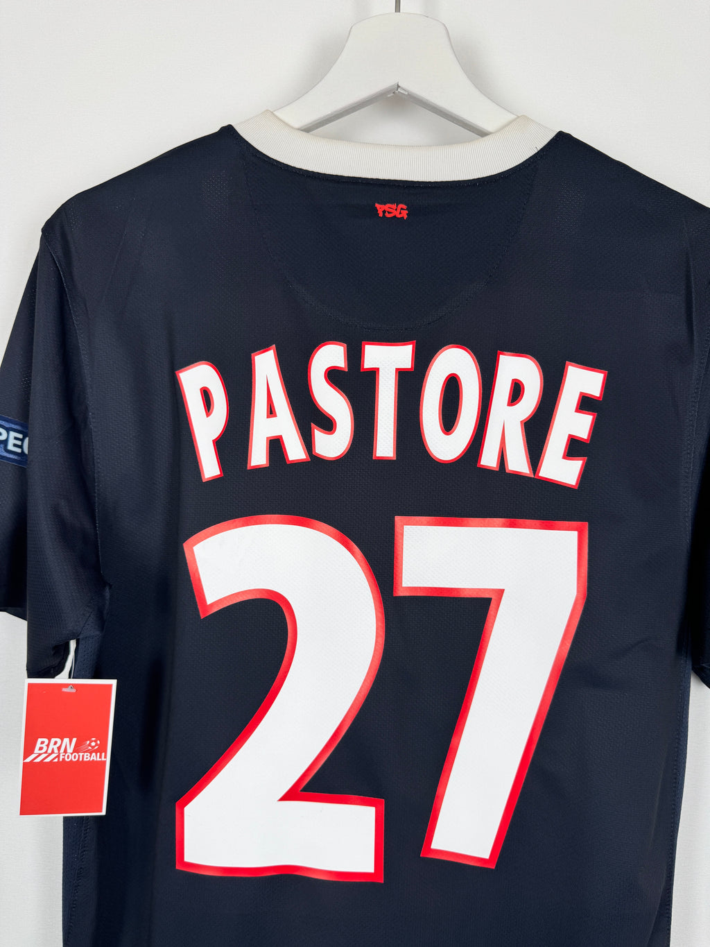 PSG 2011/2012 HOME FOOTBALL JERSEY - PASTORE #27 (S)