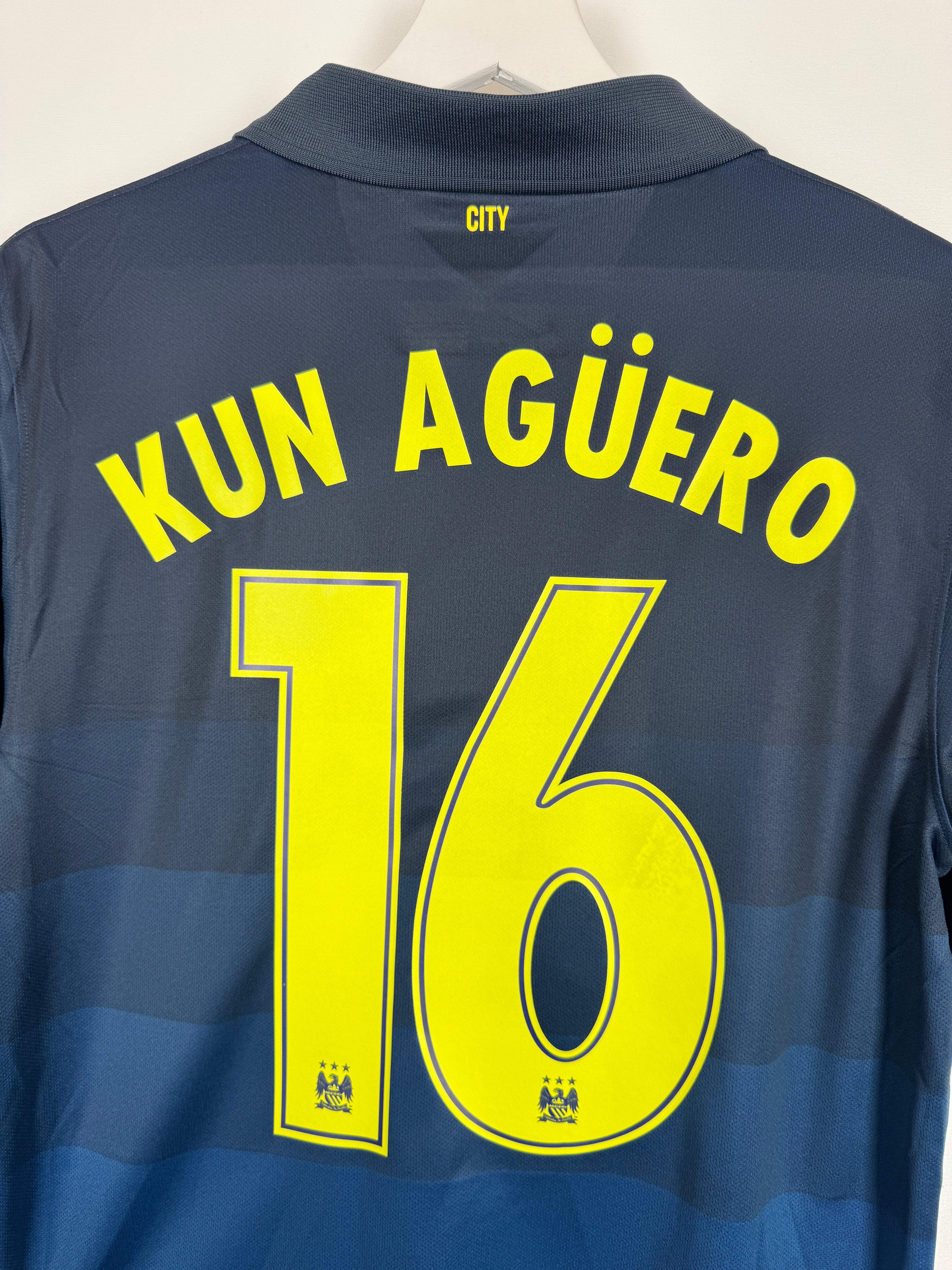 MANCHESTER CITY FOOTBALL JERSEY 2014/2015 AWAY - KUN AGUERO #16 (S)