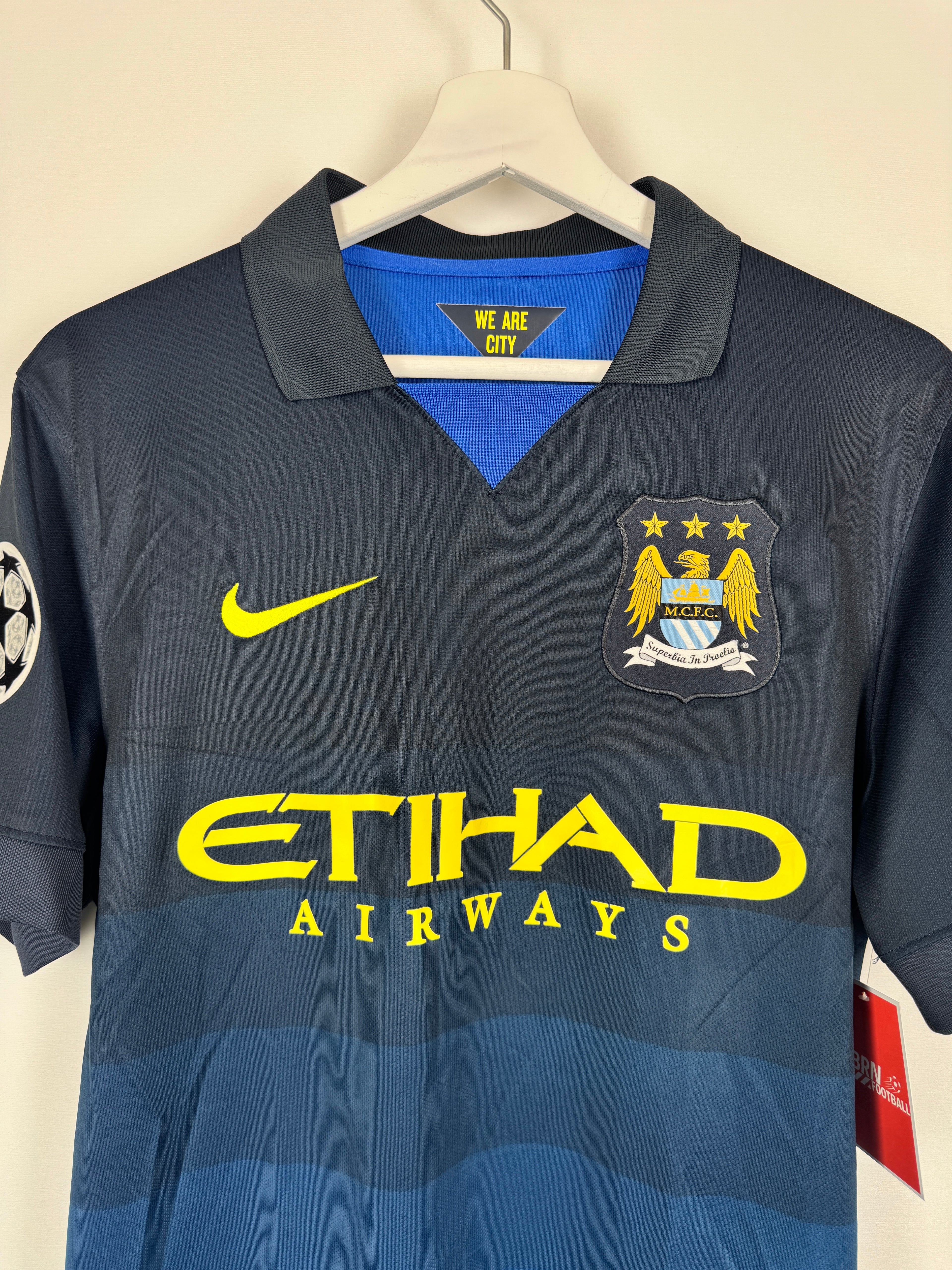 MANCHESTER CITY FOOTBALL JERSEY 2014/2015 AWAY - KUN AGUERO #16 (S)