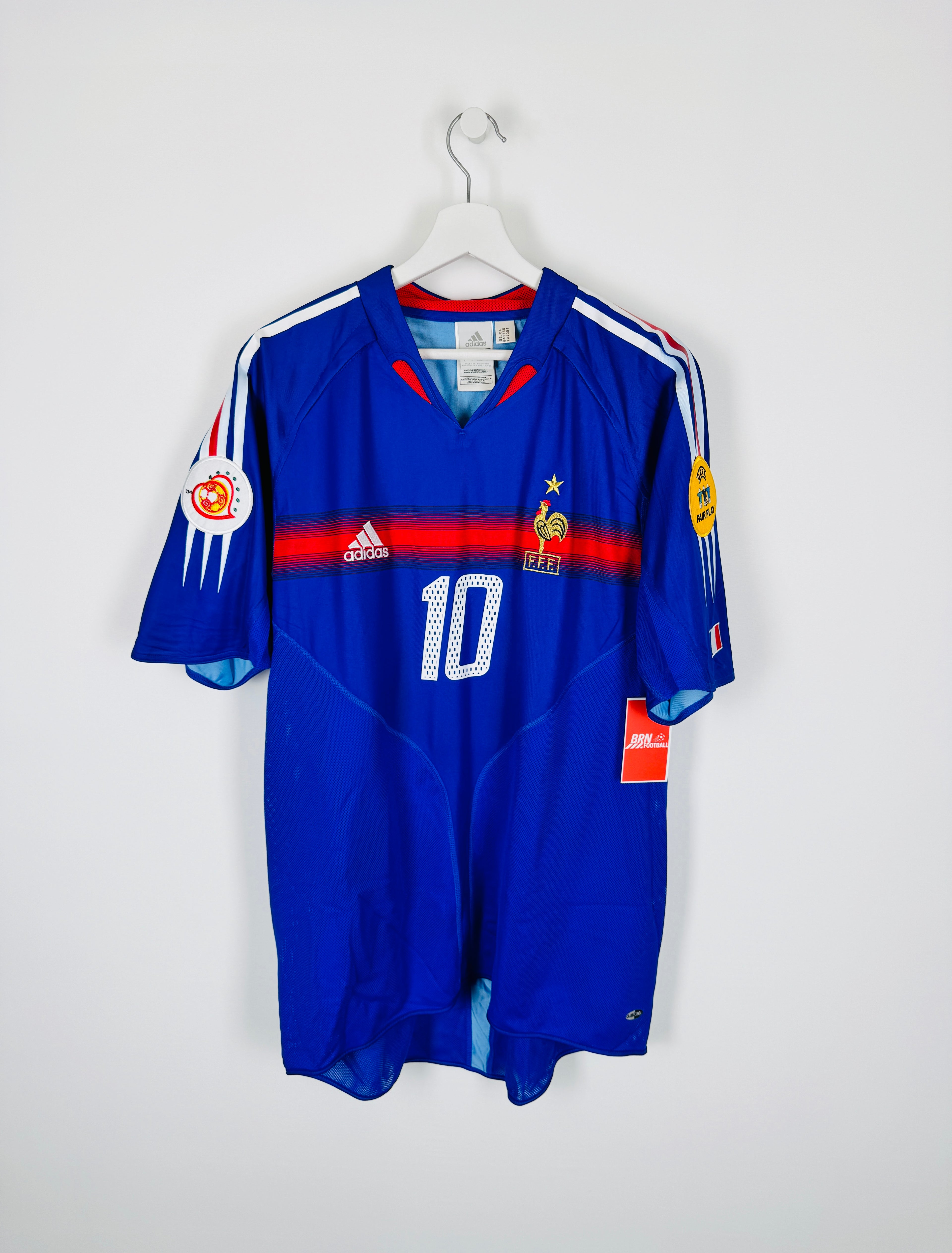 CAMISETA DE FÚTBOL SELECCIÓN DE FRANCIA 2004 LOCAL - ZIDANE #10 (L)