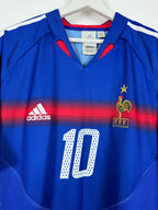 FRANCE NATIONAL FOOTBALL TEAM 2004 HOME JERSEY - ZIDANE #10 (L)