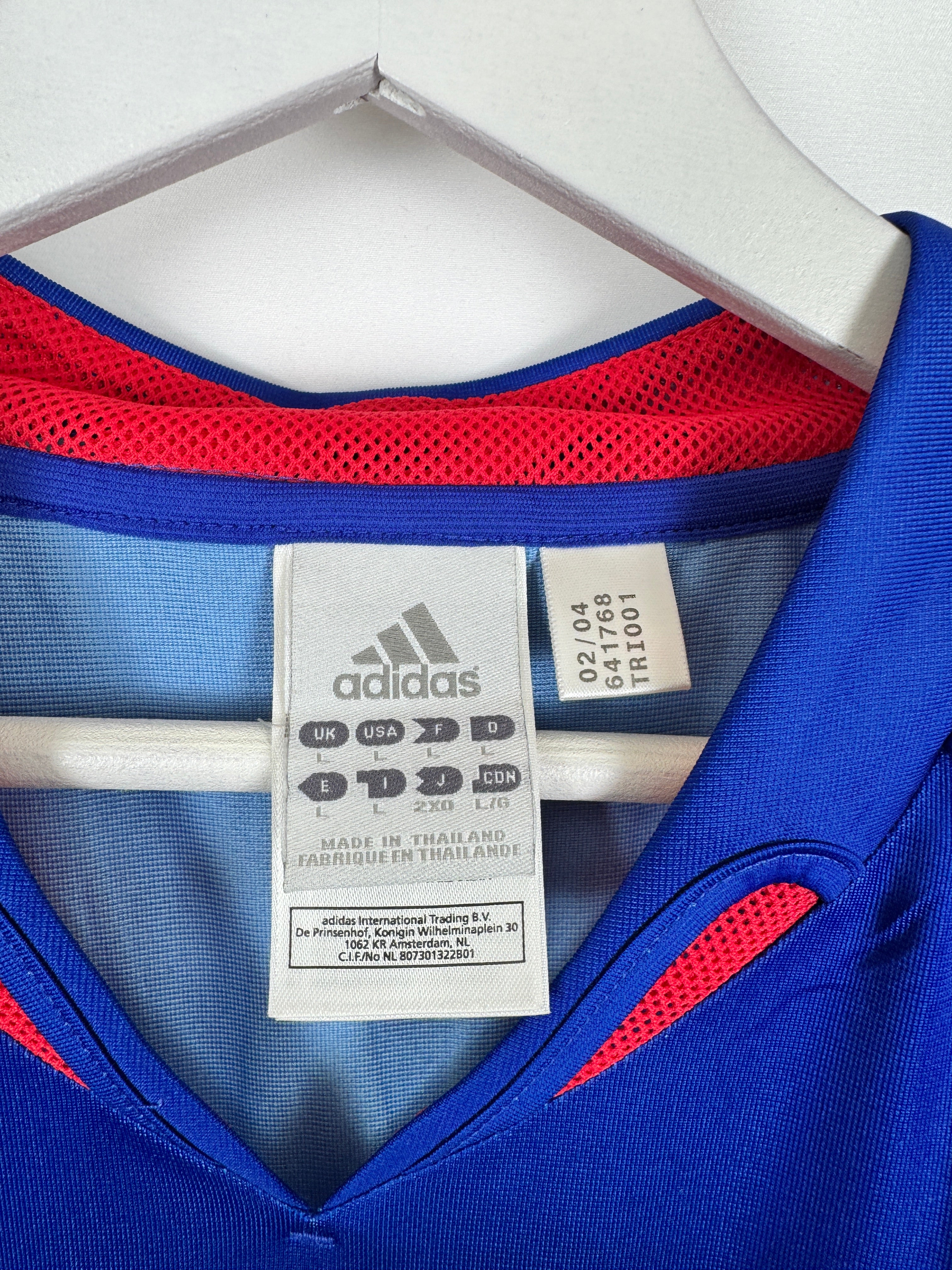 FRANCE NATIONAL FOOTBALL TEAM 2004 HOME JERSEY - ZIDANE #10 (L)
