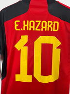 BELGIUM 2022 HOME FOOTBALL JERSEY - E.HAZARD #10 (L)