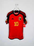 BELGIUM 2022 HOME FOOTBALL JERSEY - E.HAZARD #10 (L)