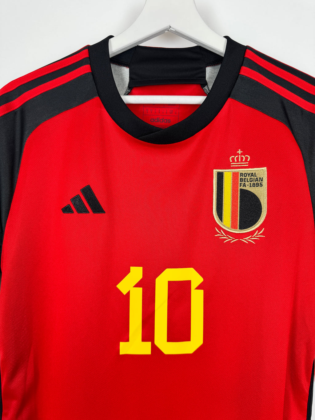 BELGIUM 2022 HOME FOOTBALL JERSEY - E.HAZARD #10 (L)