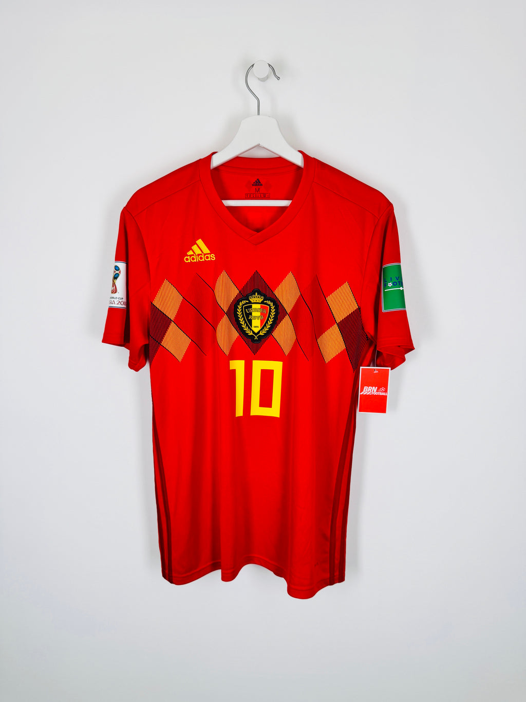 FOOTBALL JERSEY BELGIUM 2018 HOME - E.HAZARD #10 (M)