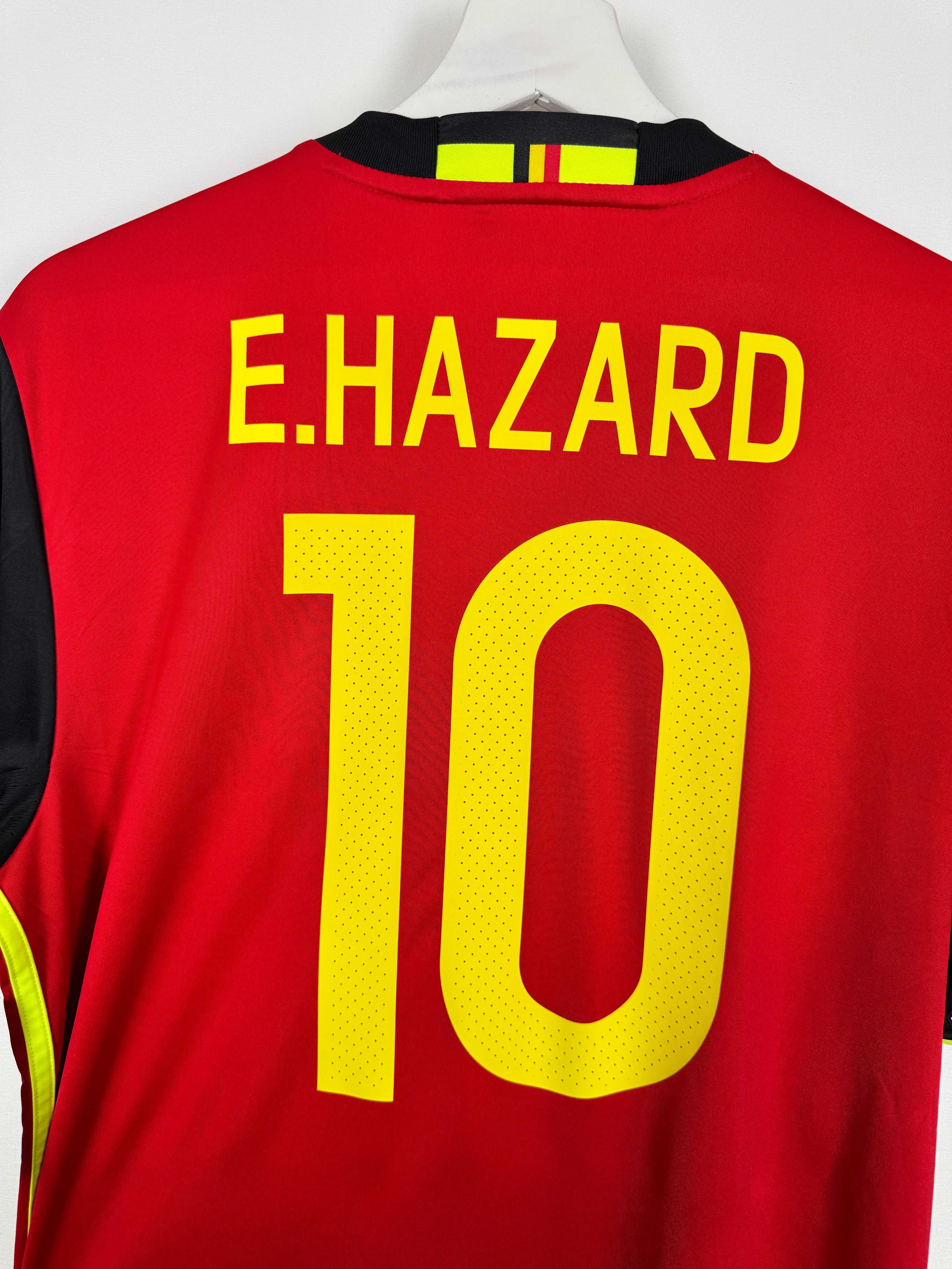 BELGIUM 2016 HOME FOOTBALL JERSEY - E.HAZARD #10 (M)
