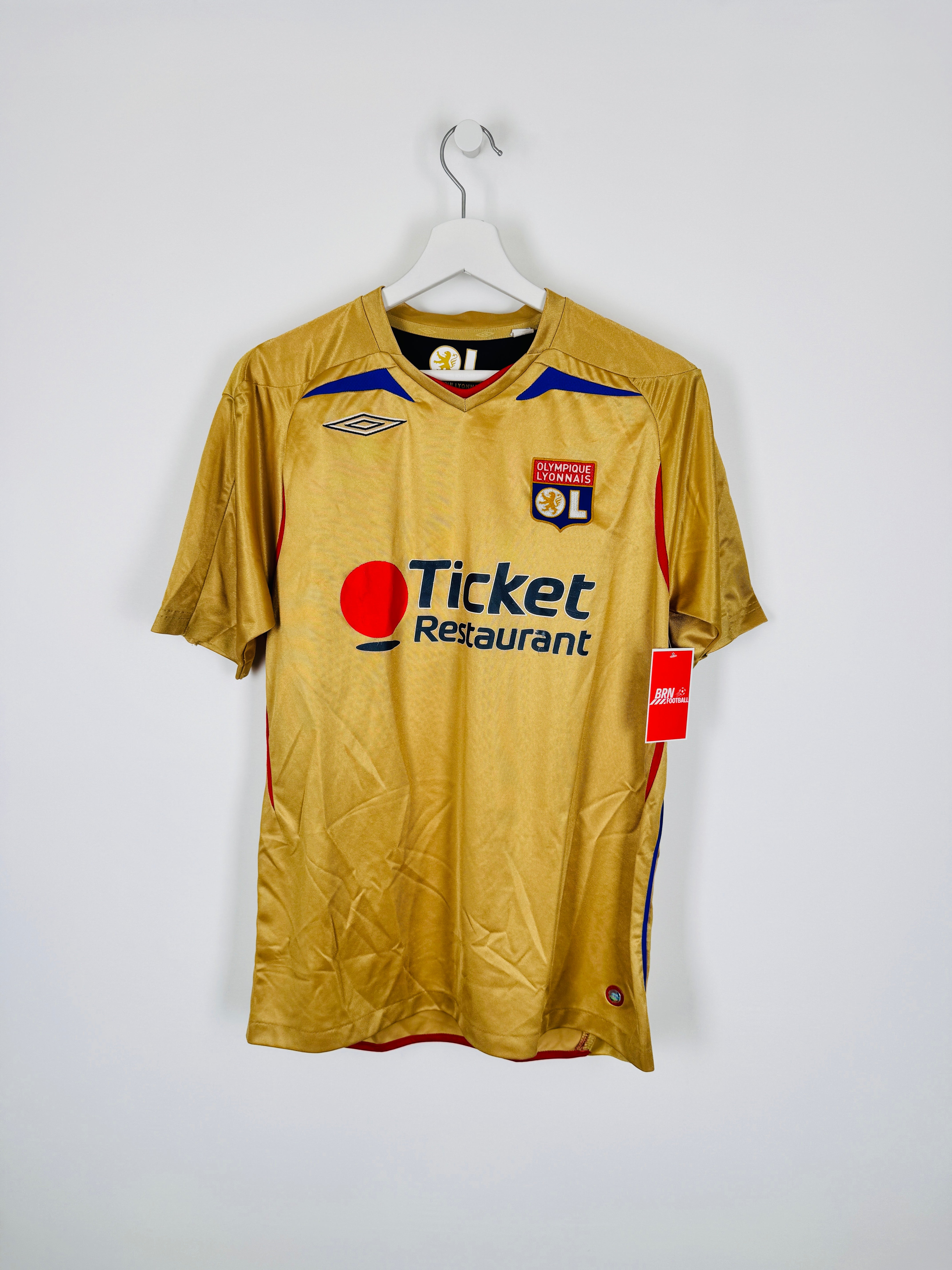 OLYMPIQUE LYONNAIS 2007/2008 AWAY FOOTBALL JERSEY - JUNINHO #8 (M
