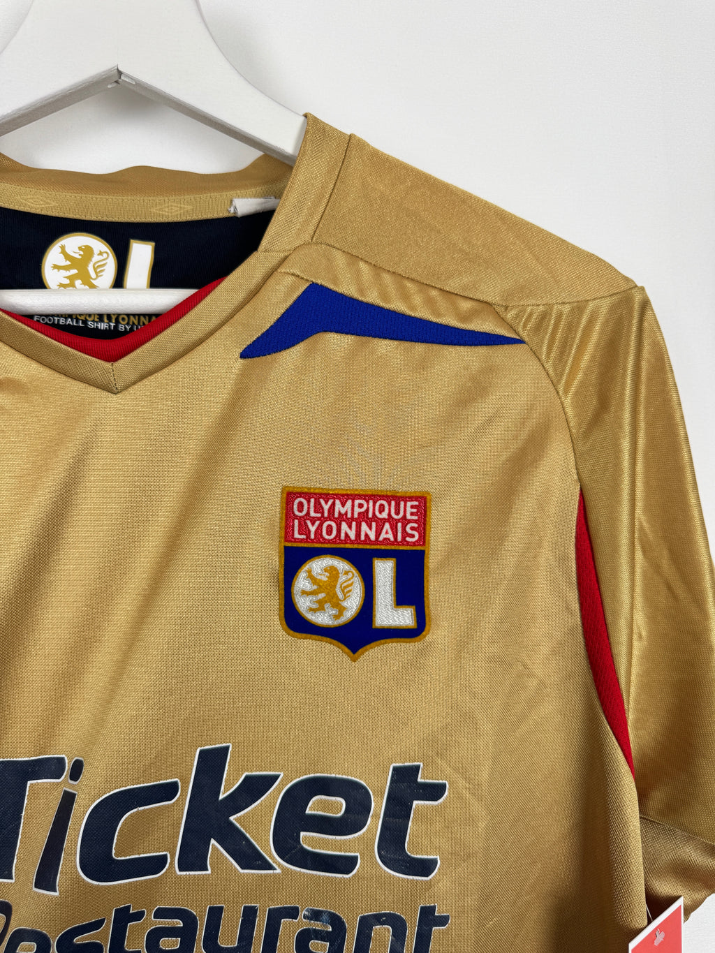 OLYMPIQUE LYONNAIS 2007/2008 AWAY FOOTBALL JERSEY - JUNINHO #8 (M)