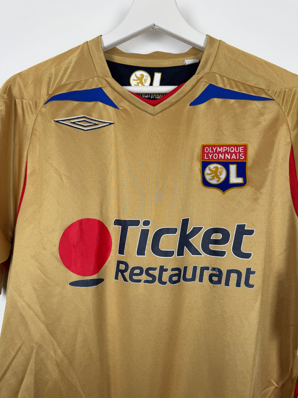 OLYMPIQUE LYONNAIS 2007/2008 AWAY FOOTBALL JERSEY - JUNINHO #8 (M)