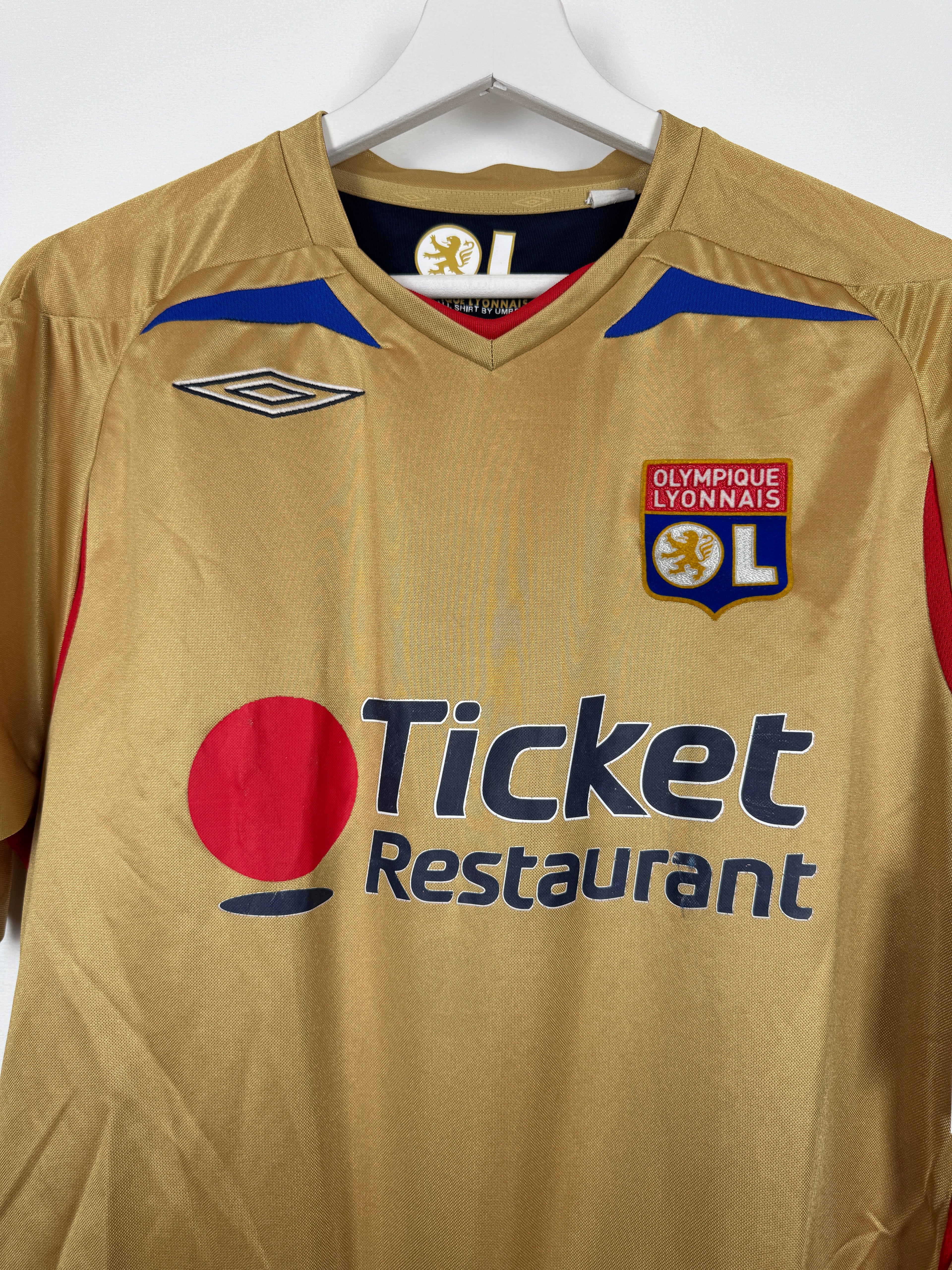 OLYMPIQUE LYONNAIS 2007/2008 AWAY FOOTBALL JERSEY - JUNINHO #8 (M)