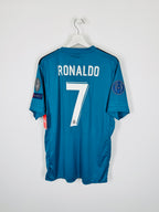 REAL MADRID 2017/2018 THIRD FOOTBALL SHIRT - RONALDO #7 (L)