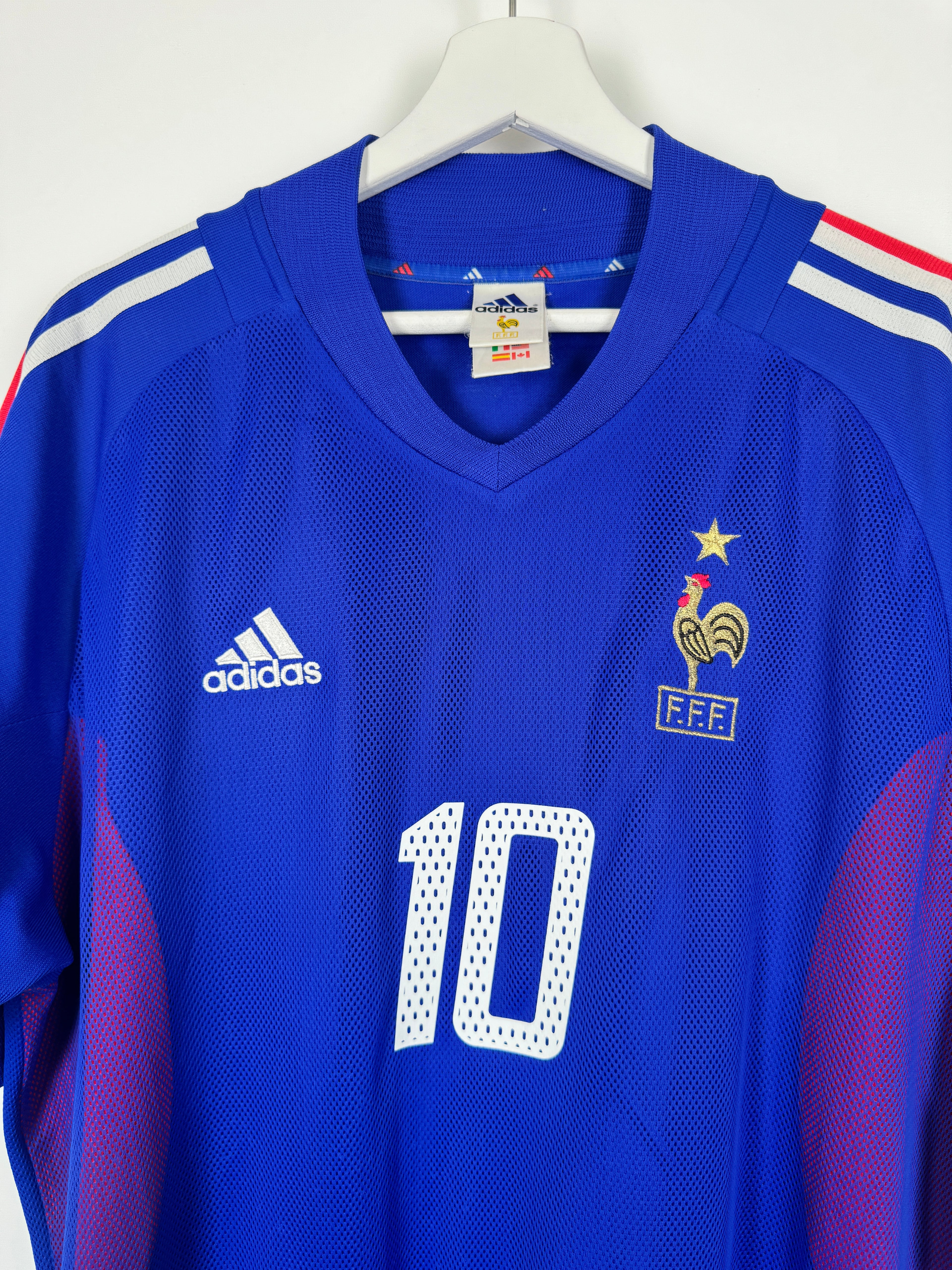 CAMISETA DE FÚTBOL SELECCIÓN DE FRANCIA 2002 LOCAL - ZIDANE #10 (M)