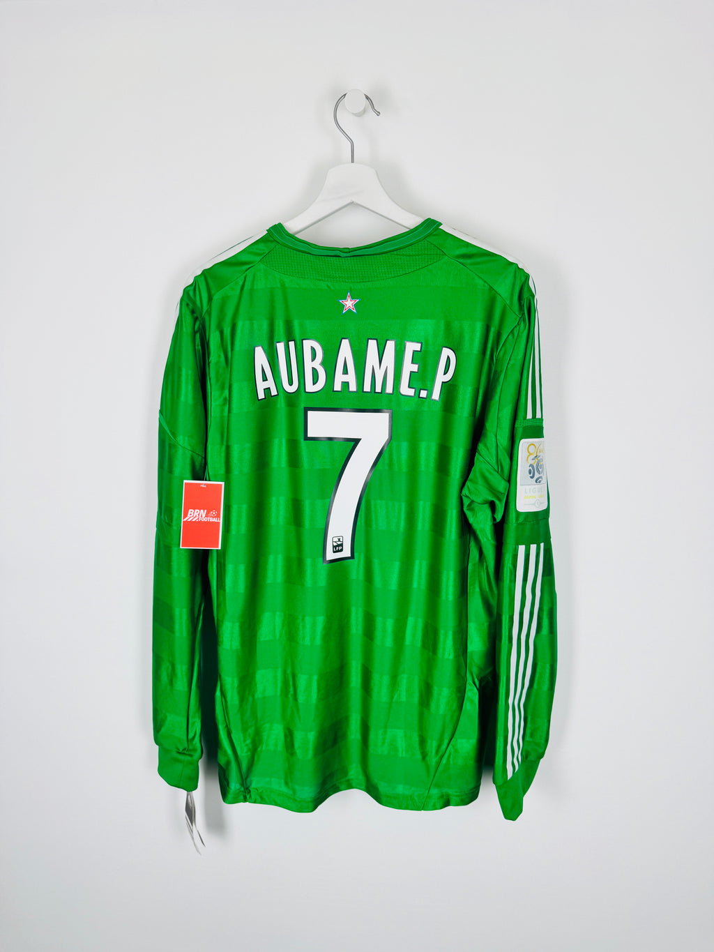 SAINT-ETIENNE 2012/2013 FOOTBALL SHIRT HOME LONG SLEEVE PLAYER ISSUE - AUBAMEYANG #7 (XL)