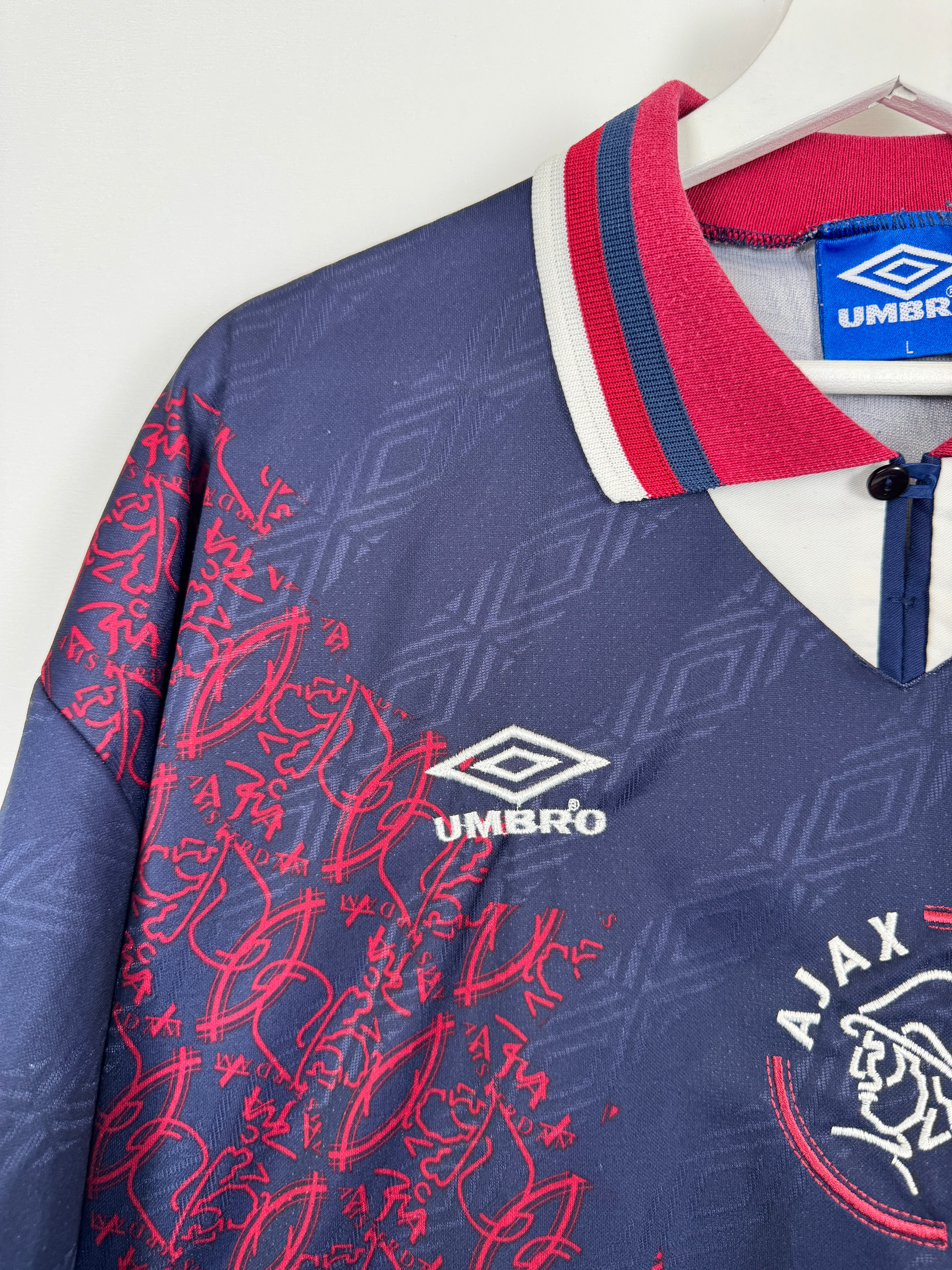 AJAX AMSTERDAM FOOTBALL JERSEY 1994/1995 AWAY (L)
