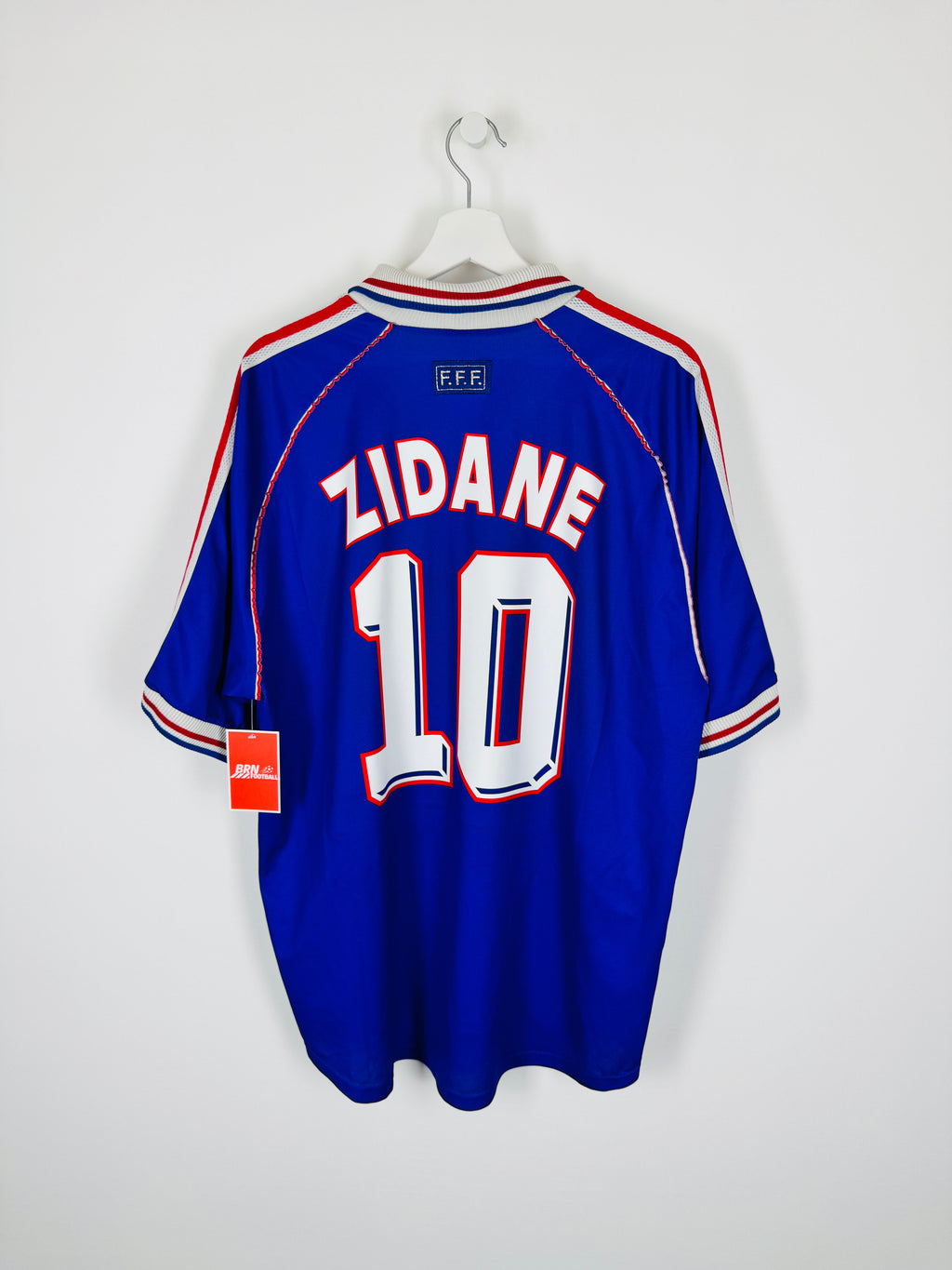 FRANCE NATIONAL FOOTBALL TEAM 1998 HOME JERSEY - ZIDANE #10 (XL)