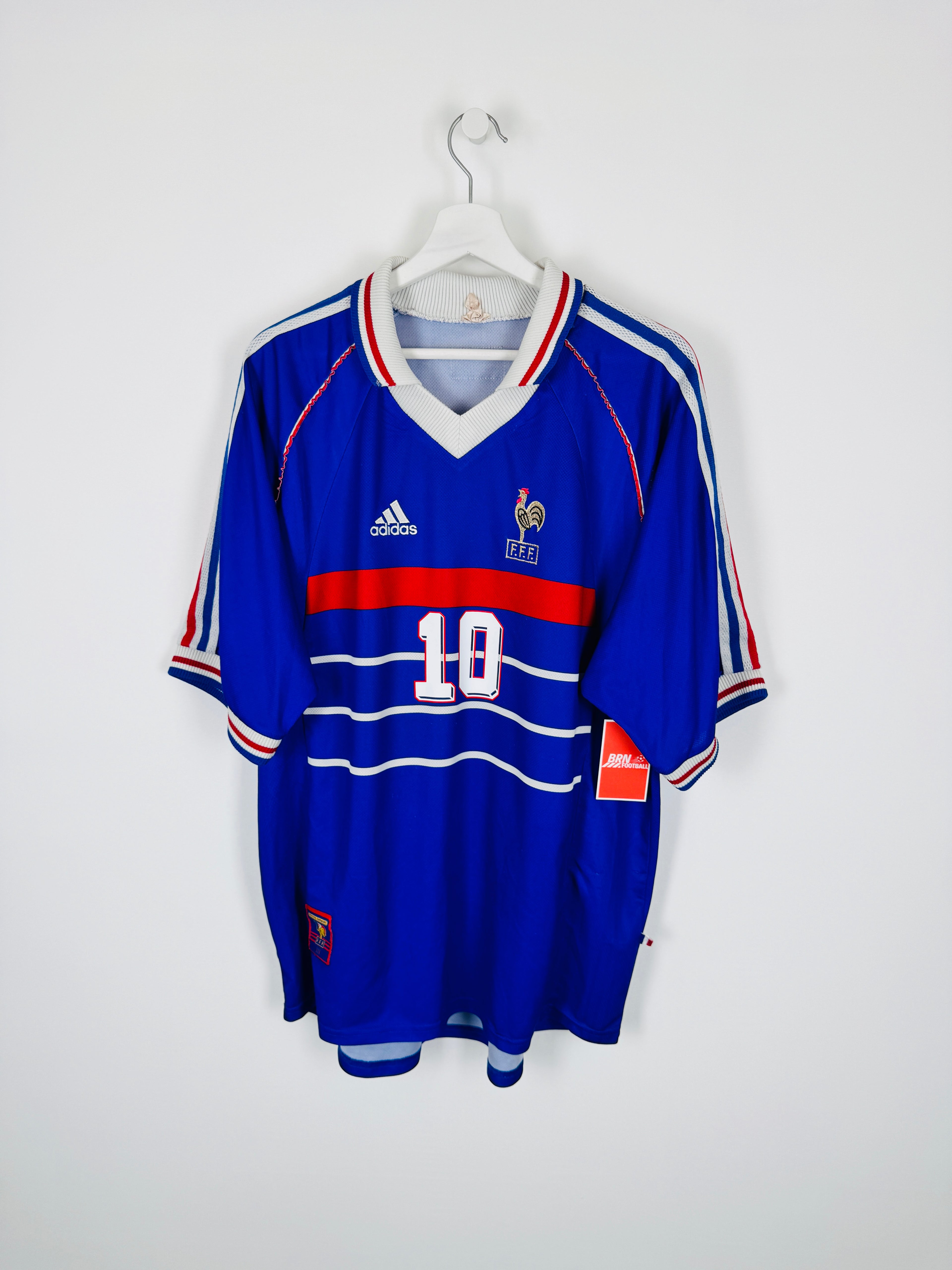 CAMISETA DE FÚTBOL SELECCIÓN DE FRANCIA 1998 LOCAL - ZIDANE #10 (XL)