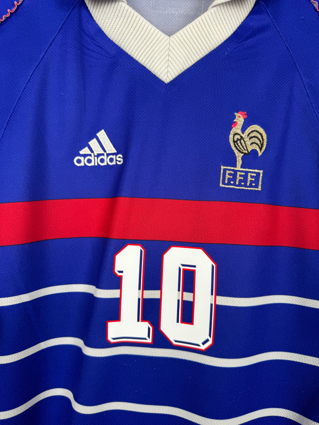 FRANCE NATIONAL FOOTBALL TEAM 1998 HOME JERSEY - ZIDANE #10 (XL)
