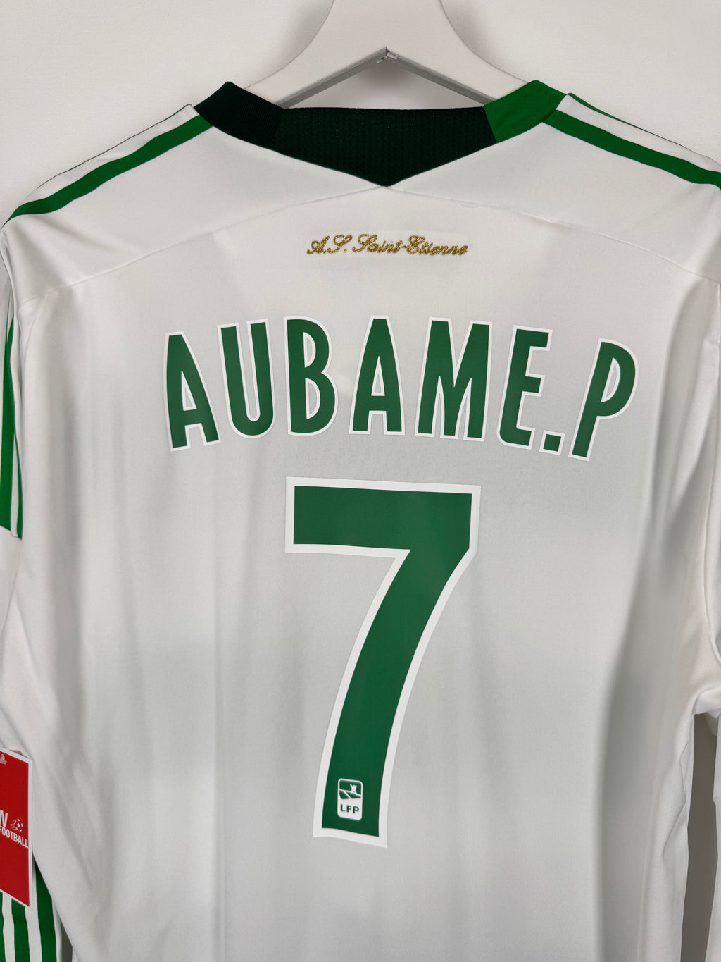 SAINT-ÉTIENNE FOOTBALL JERSEY 2011/2012 AWAY LONG SLEEVE PLAYER ISSUE - AUBAMEYANG.P #7 (XL)