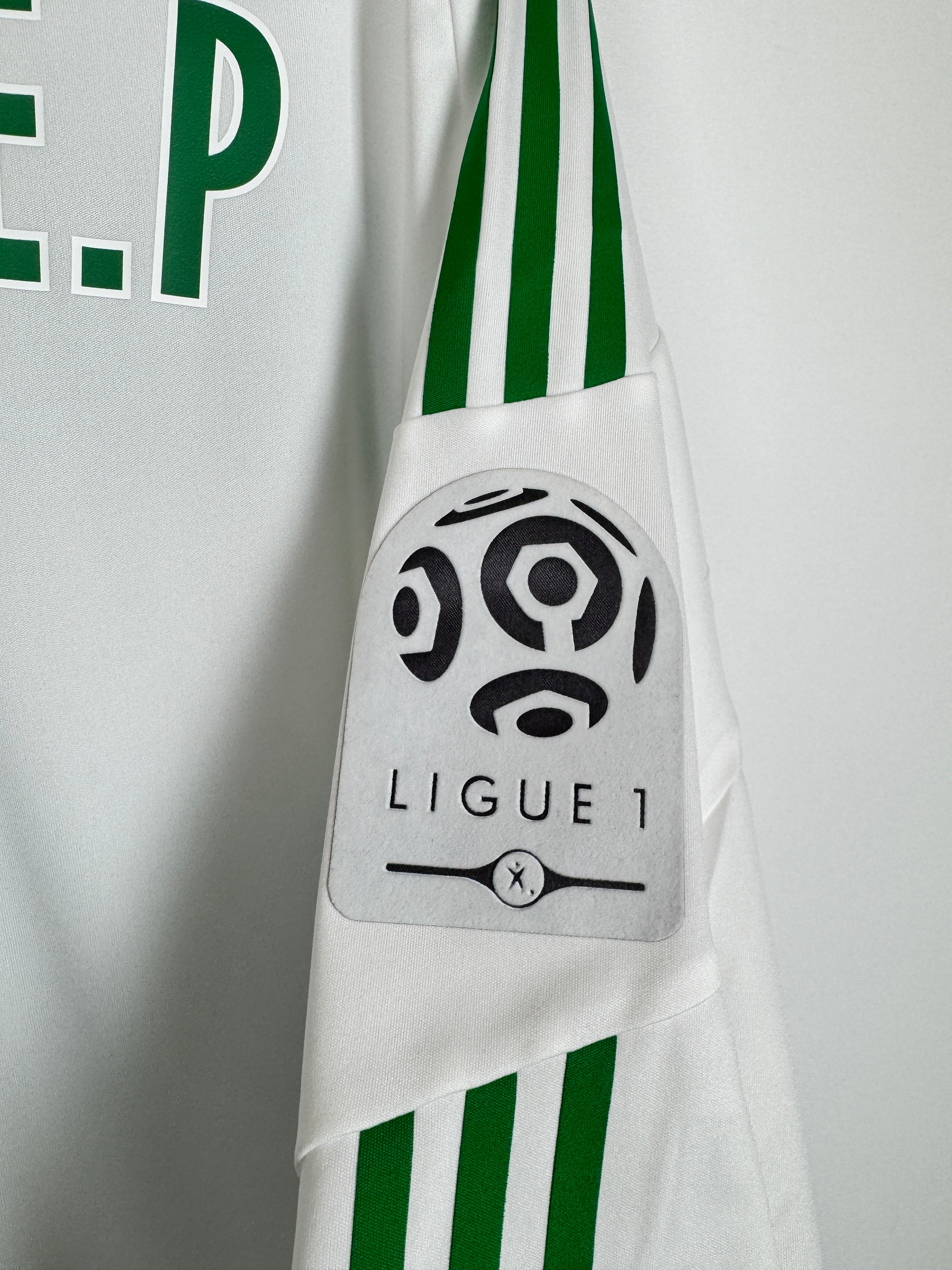 SAINT-ÉTIENNE FOOTBALL JERSEY 2011/2012 AWAY LONG SLEEVE PLAYER ISSUE - AUBAMEYANG.P #7 (XL)