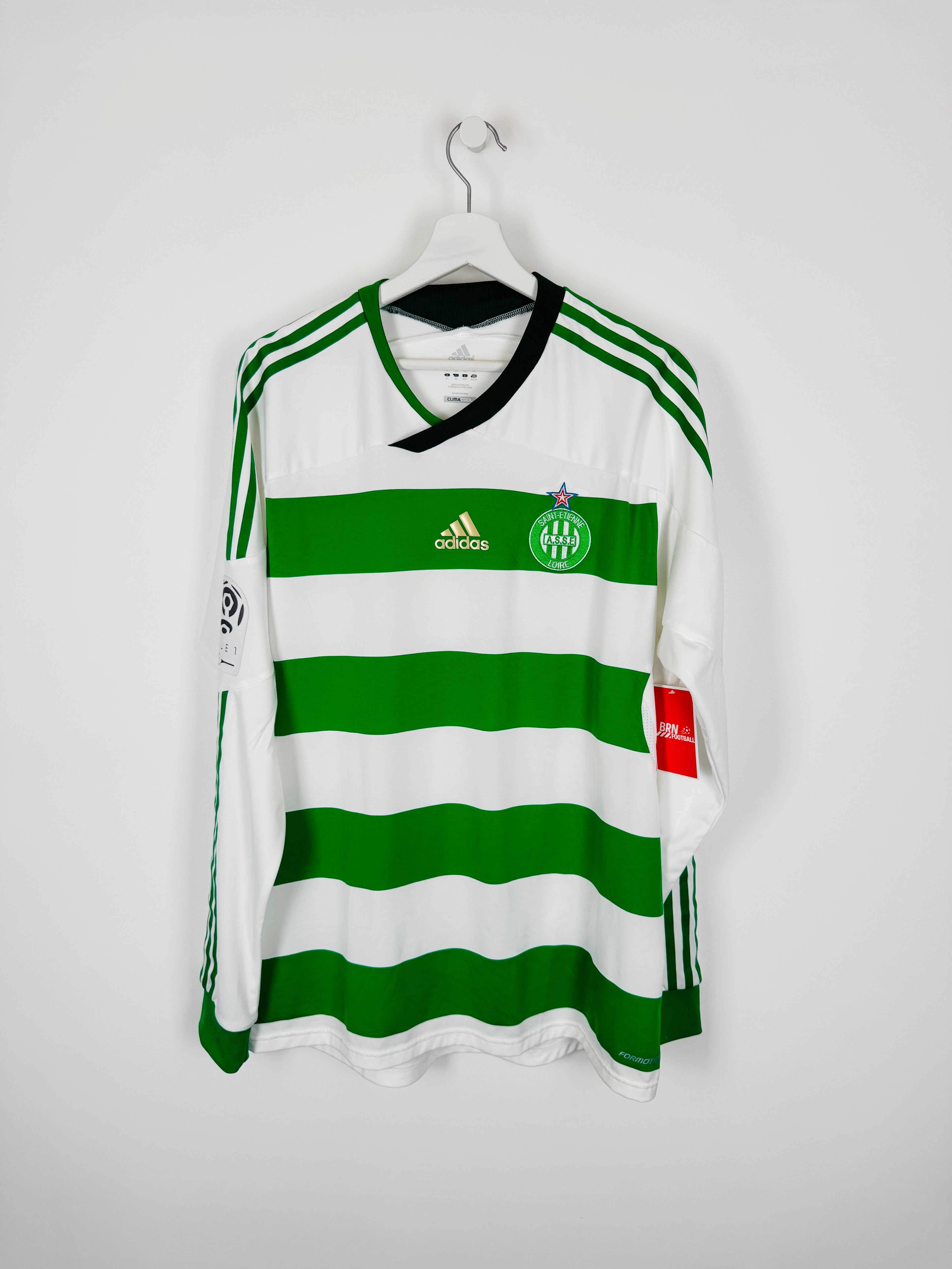 SAINT-ÉTIENNE FOOTBALL JERSEY 2011/2012 AWAY LONG SLEEVE PLAYER ISSUE - AUBAMEYANG.P #7 (XL)