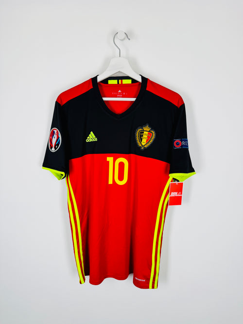 BELGIUM 2016 HOME FOOTBALL JERSEY - E.HAZARD #10 (M)