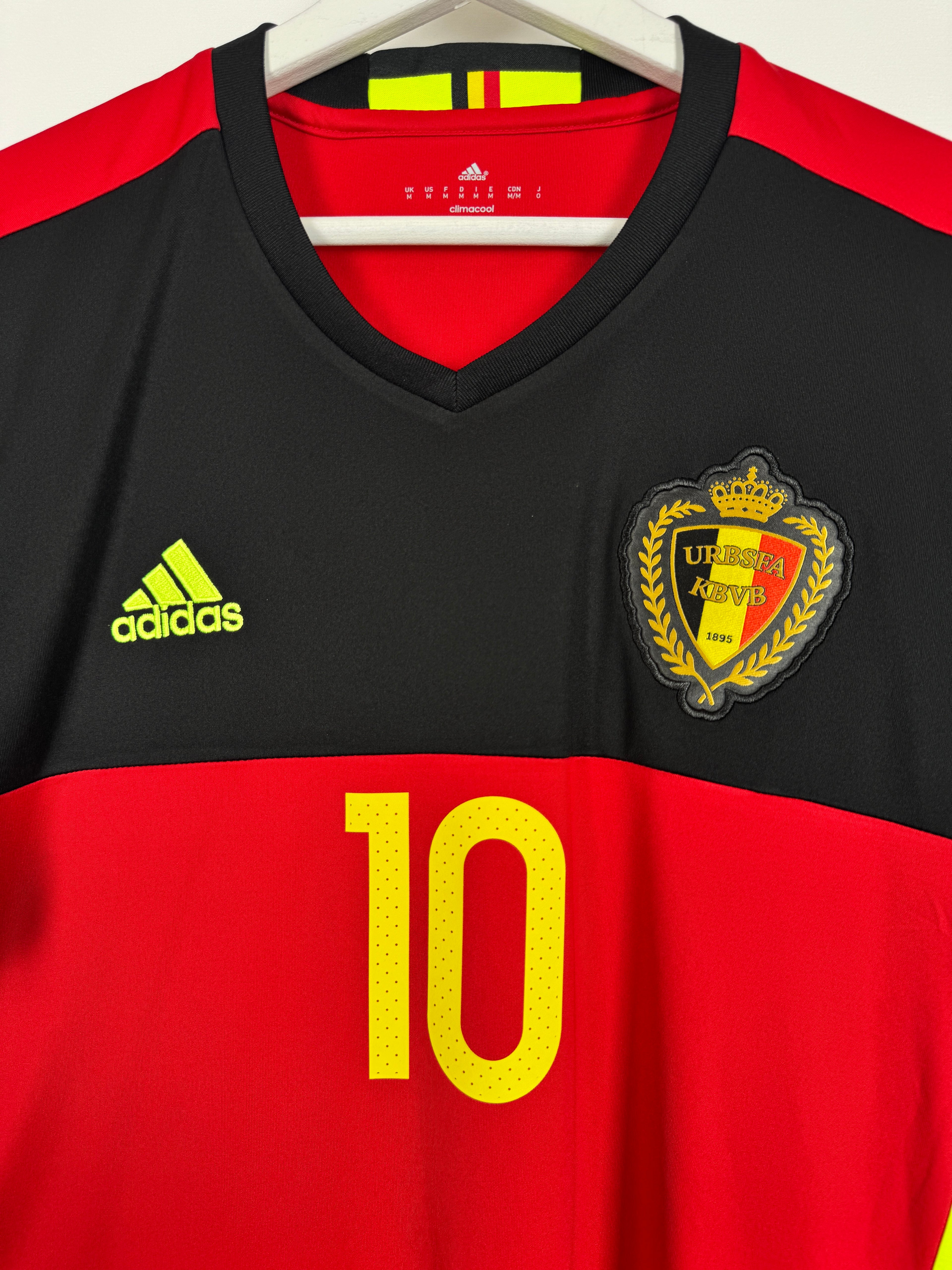 BELGIUM 2016 HOME FOOTBALL JERSEY - E.HAZARD #10 (M)
