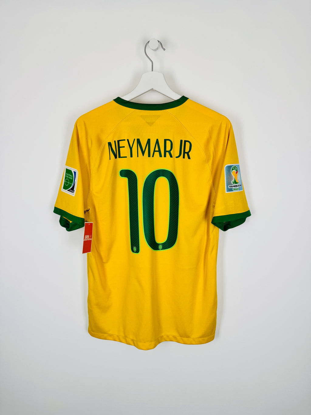BRAZIL 2014 HOME FOOTBALL SHIRT - NEYMAR JR #10 (M)