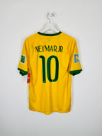 BRAZIL 2014 HOME FOOTBALL SHIRT - NEYMAR JR #10 (M)