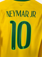 BRAZIL 2014 HOME FOOTBALL SHIRT - NEYMAR JR #10 (M)