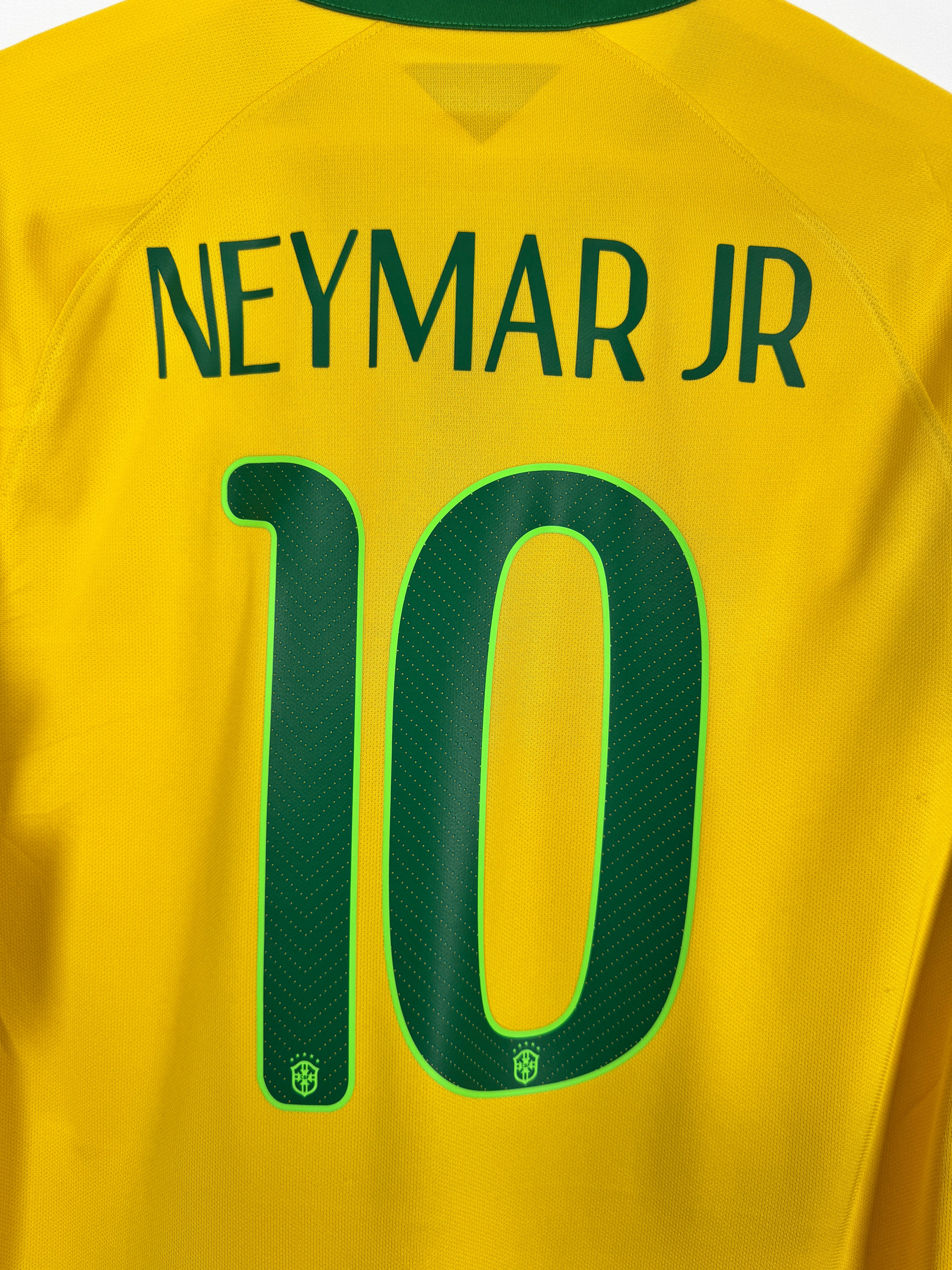 BRAZIL 2014 HOME FOOTBALL SHIRT - NEYMAR JR #10 (M)