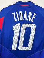 FRANCE NATIONAL FOOTBALL TEAM HOME JERSEY 2004 - ZIDANE #10 (S)