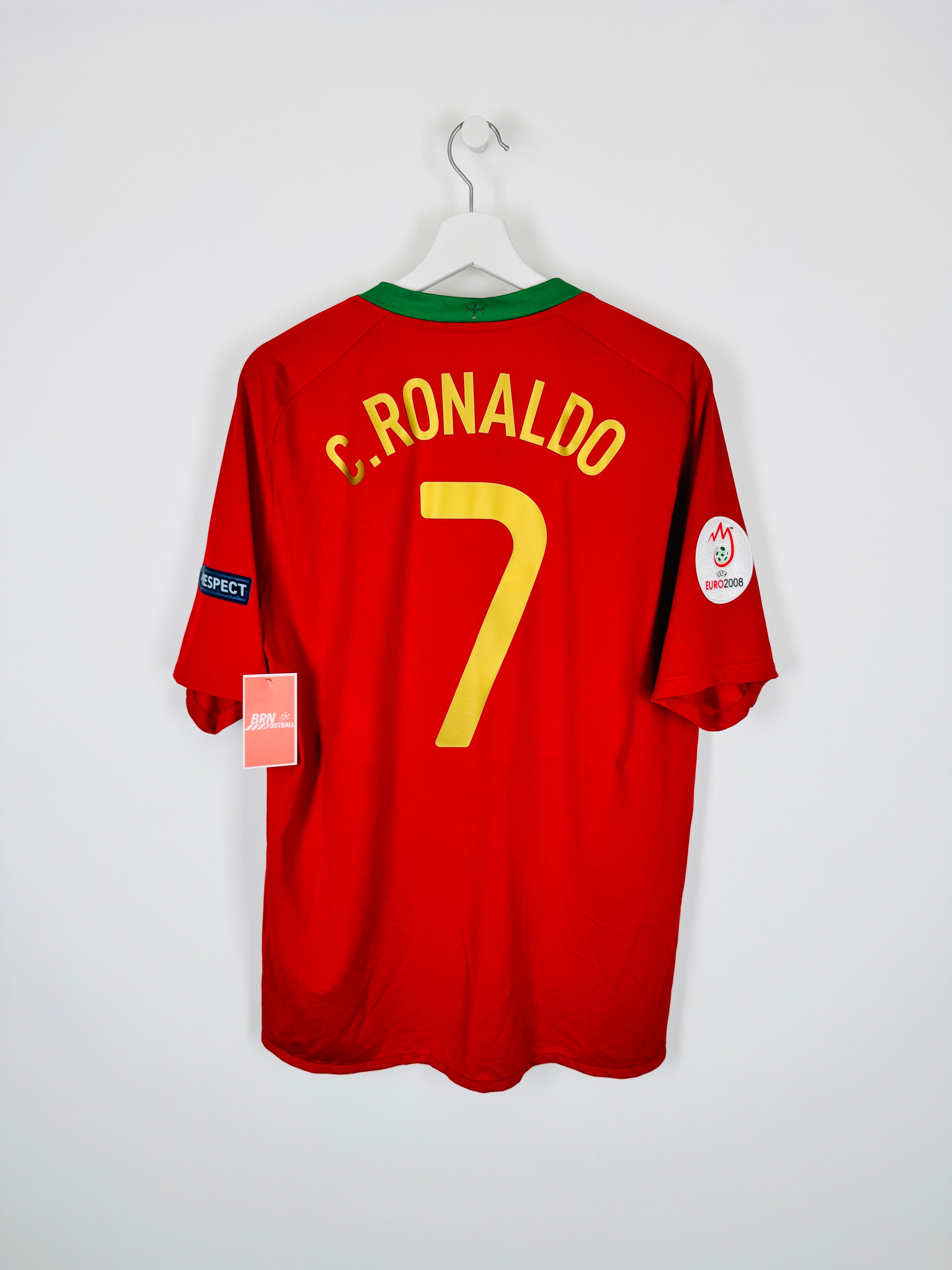 PORTUGAL 2008 HOME FOOTBALL JERSEY - C.RONALDO #7 (L)